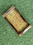 Wooden Tray - Small - Yellow Ajrakh