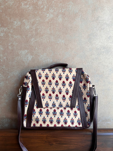 Quirky Laptop Bag -White Butti